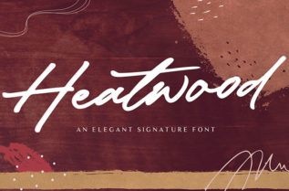 Free Heatwood Signature Font