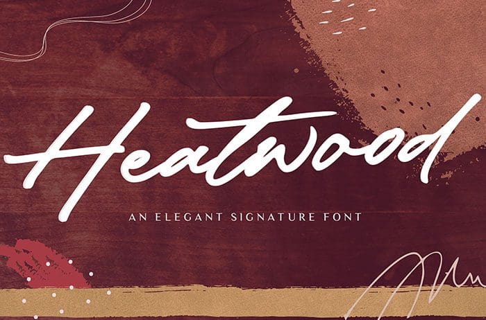 Heatwood Signature Font