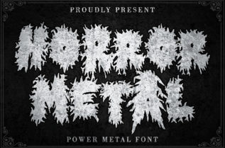 Horror Metal Brush Font