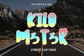 Kilo Meter Display Font