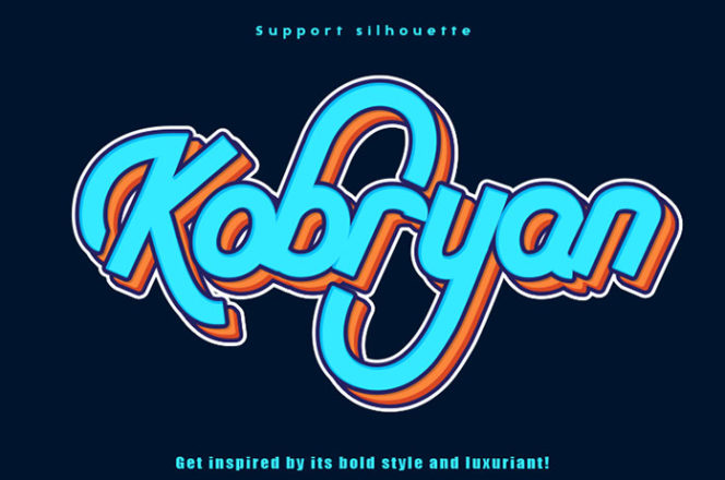 Free Kobryan Script Font