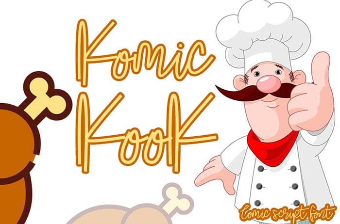 Komic Kook Calligraphy Font