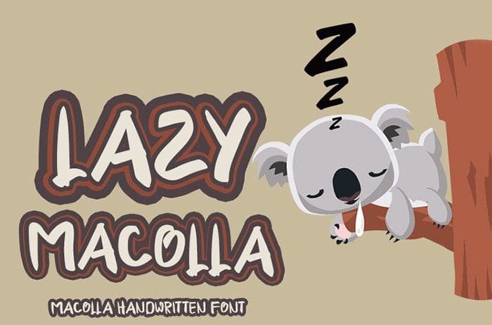 Lazy Macolla Handwritten Font
