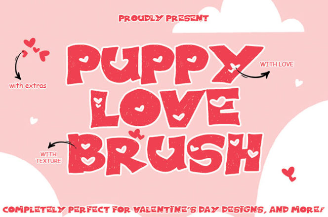 Puppy Love Brush Font
