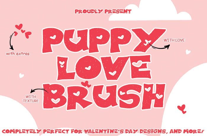 Puppy Love Brush Font