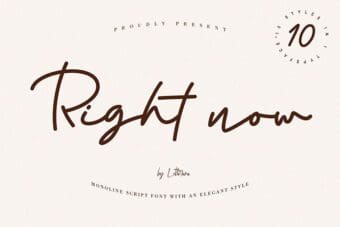 Right Now Script Font