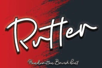 Rutter Brush Font