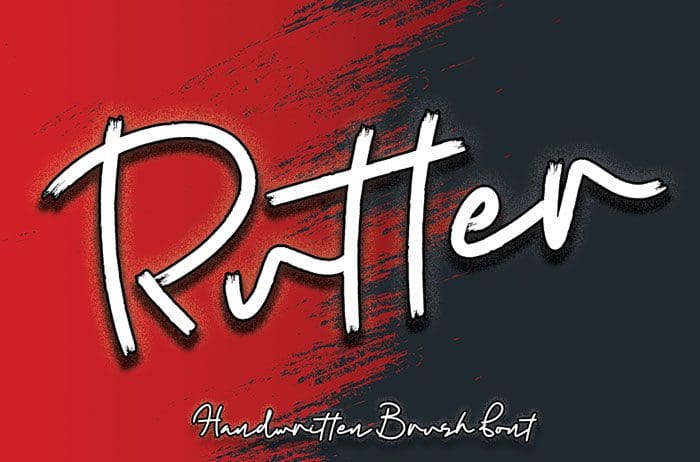 Rutter Brush Font