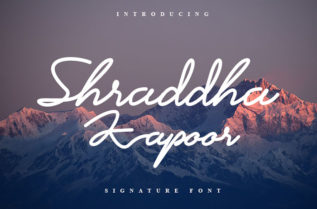Shraddha Kapoor Script Font