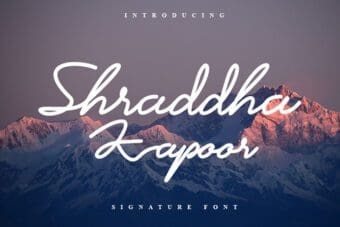Shraddha Kapoor Script Font