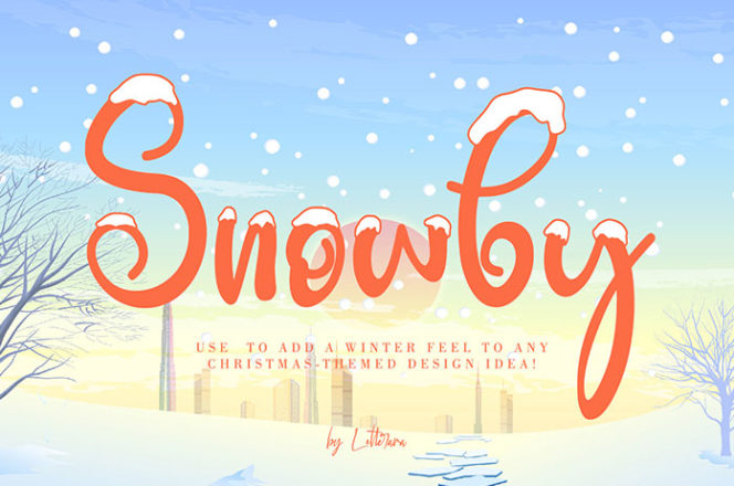 Free Snowby Brush Font