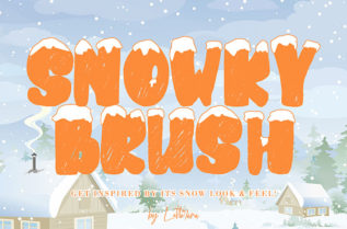 Free Snowky Brush Font