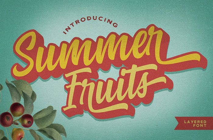 Summer Fruits Script Font