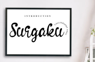 Free Surgaku Calligraphy Font