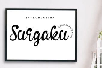 Surgaku Calligraphy Font
