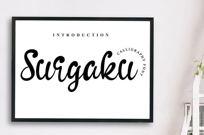 Surgaku Calligraphy Font