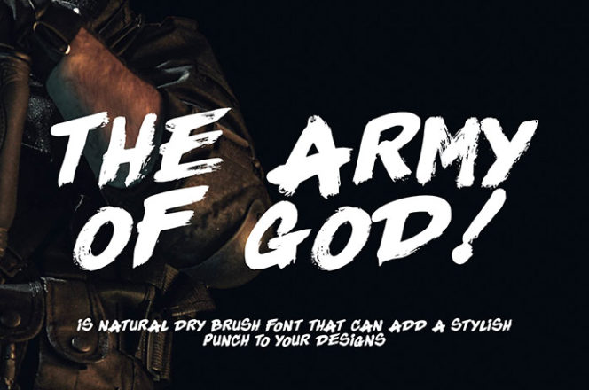 The Army Of God Brush Font