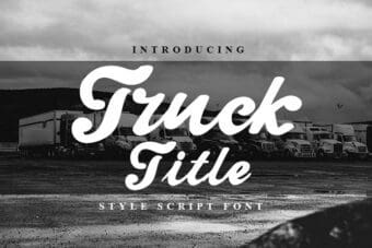 Truck Title Handwritten Font