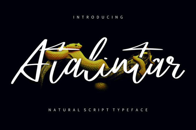 Atalintar Natural Script Font