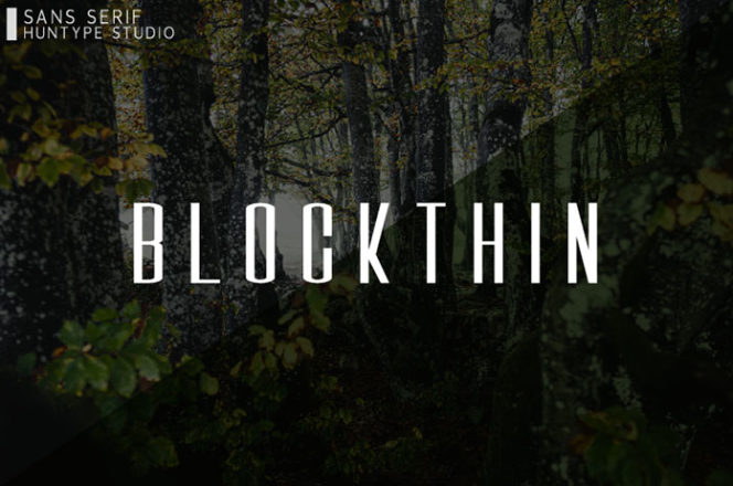 Blockthin Sans Serif Font