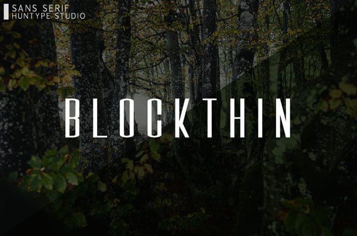 Blockthin Sans Serif Font