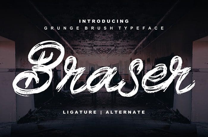 Braser Grunge Brush Font
