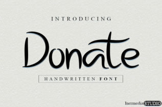 Donate Handwritten Font