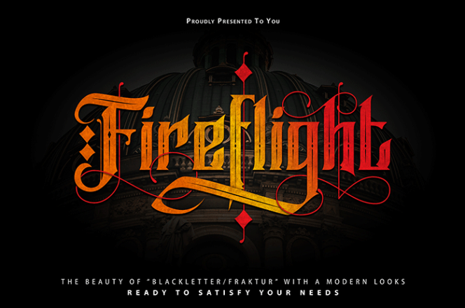 FireFlight Blackletter Font
