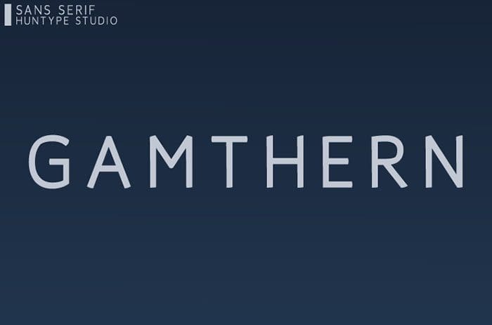 Gamthern Sans Serif Font