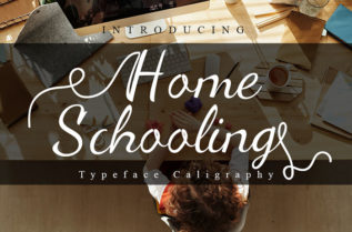 Home Schooling Calligraphy Font