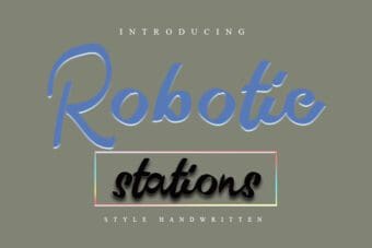 Robotic Stations Handwritten Font