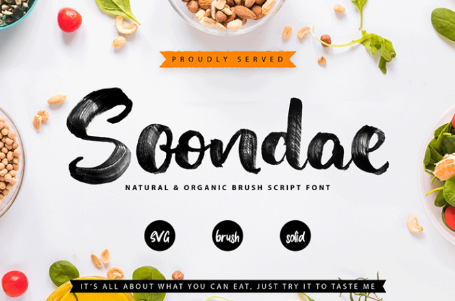 Soondae Natural Brush Font