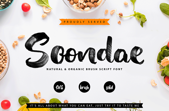 Soondae Natural Brush Font