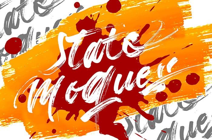 State Moques Brush Font