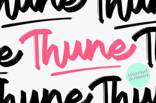Thune Bold Brush Font