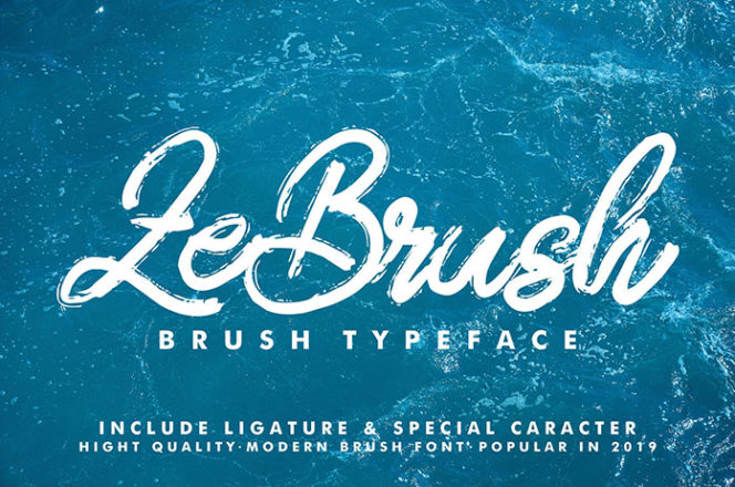 ZeBrush Brush Font