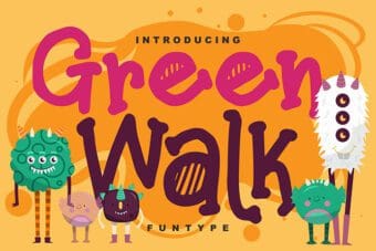 Green Walk Display Font