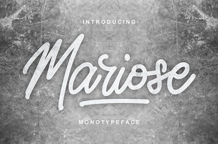 Mariose Script Font