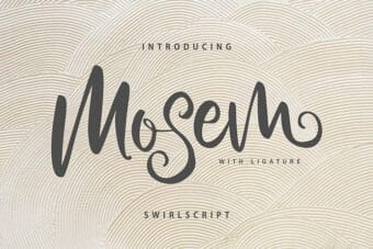 Mosem Swirl Script Font