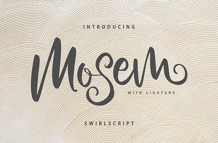 Mosem Swirl Script Font
