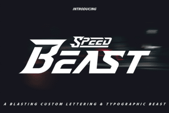 Speed Beast Display Font