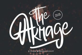 The Akrage Script Font