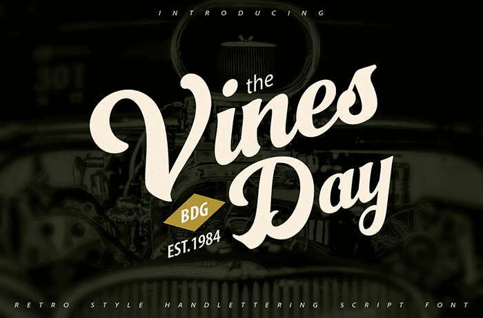 Vinesday Script Font
