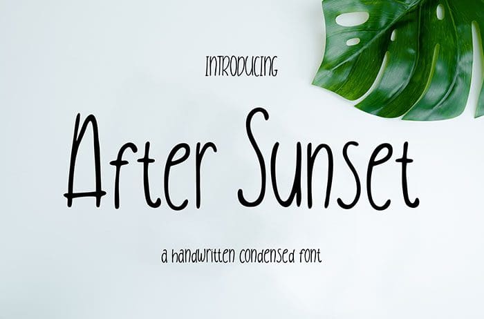 After Sunset Display Font