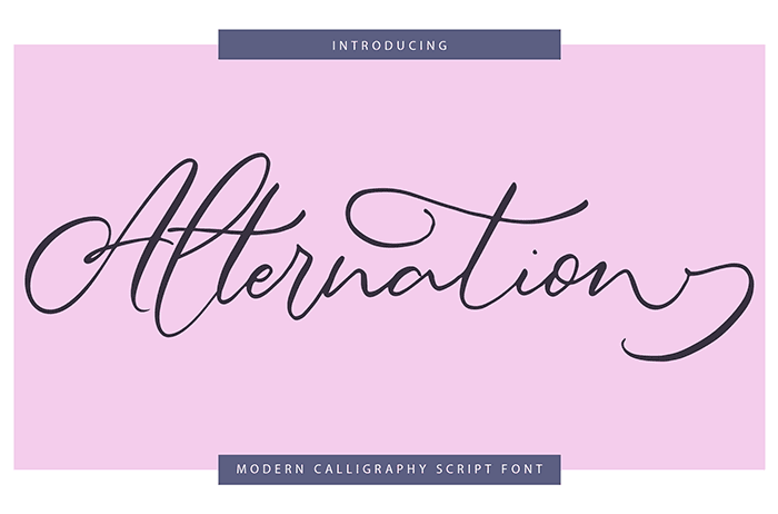 Alternation Calligraphy Font