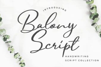 Balony Script Font