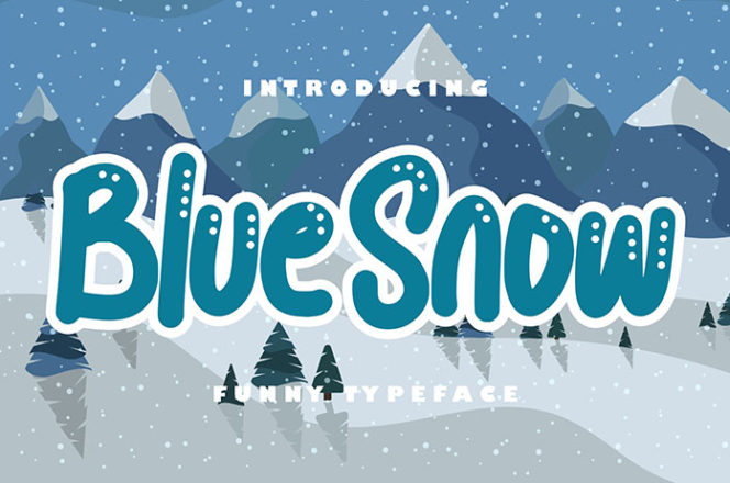 Blue Snow Decorative Font