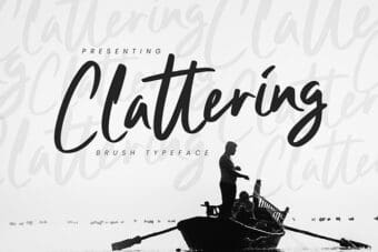 Clattering Brush Font