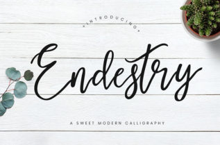 Endestry Calligraphy Font