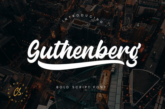 Guthenberg Script Font